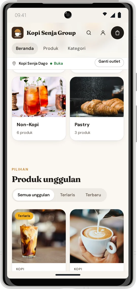 Website di HP: kategori dan produk unggulan